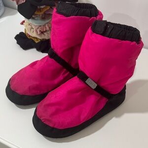 Bloch Pink and Black Kids Warm up Dance Boots